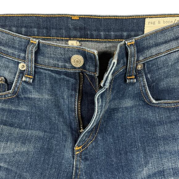 Rag & Bone SZ 28 The Dre Boyfriend Jeans Bradford Low-Rise Zip-Fly Whiskered - Picture 3 of 11
